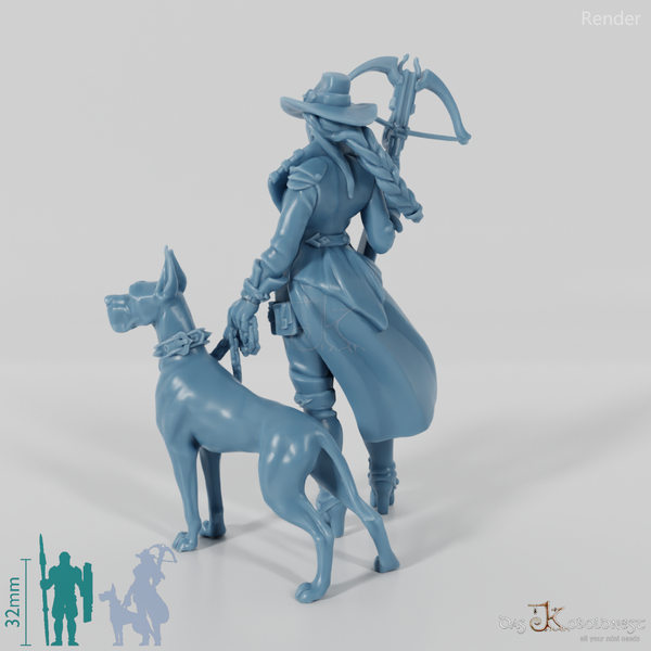 Dana, vampire hunter with dog