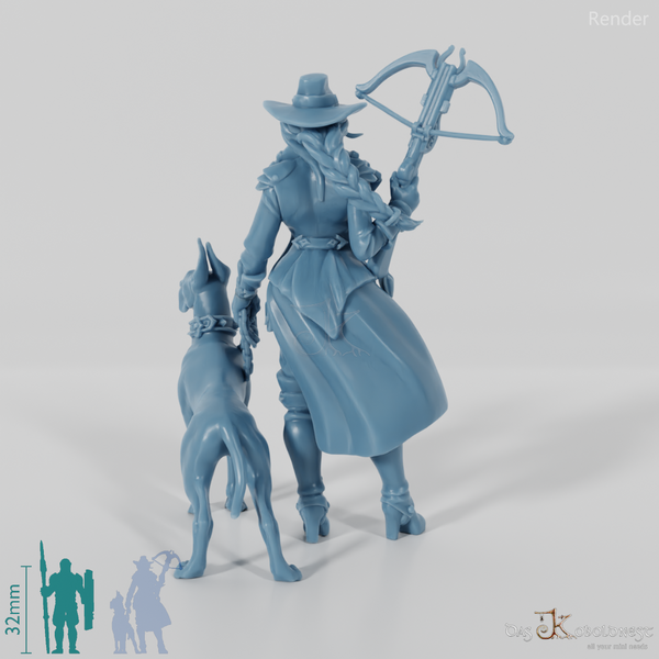 Dana, vampire hunter with dog