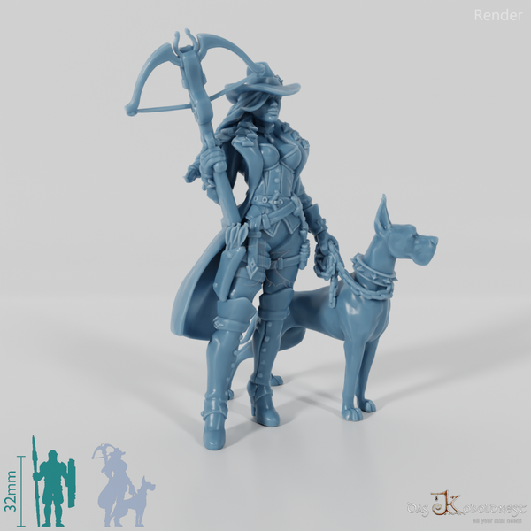 Dana, vampire hunter with dog