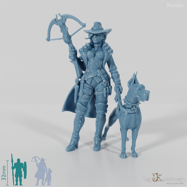 Dana, vampire hunter with dog
