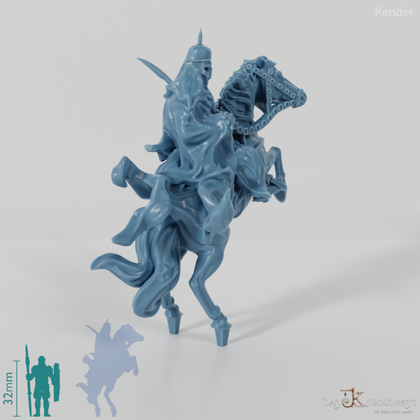 Dark assassin on rearing horse