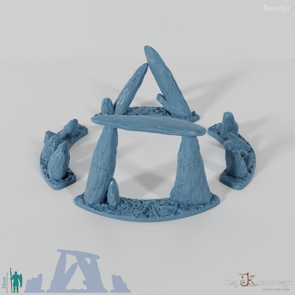 Small Deep Forest Ritual Circle - Complete Stone Circle