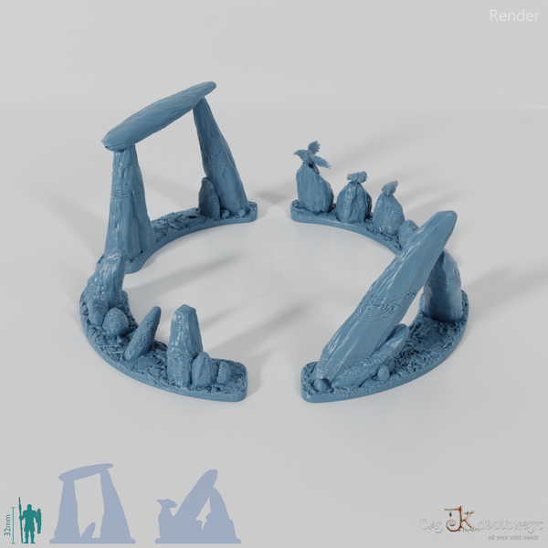 Small Deep Forest Ritual Circle - Complete Stone Circle