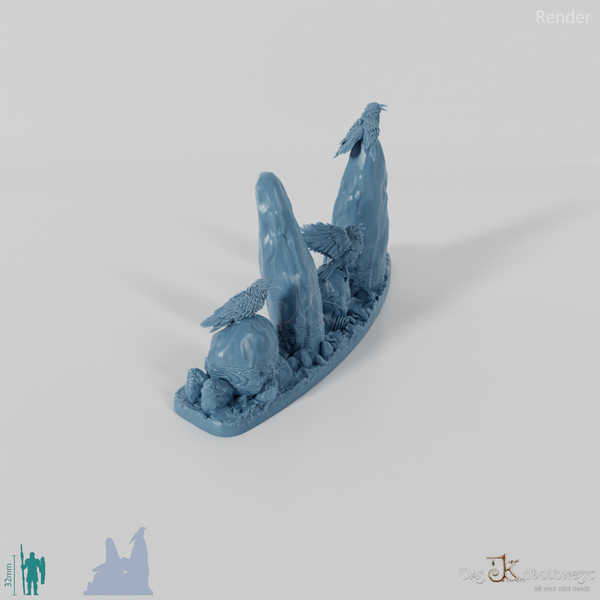 Großer Ritualkreis des Tiefenwalds - Segment G mit Raben