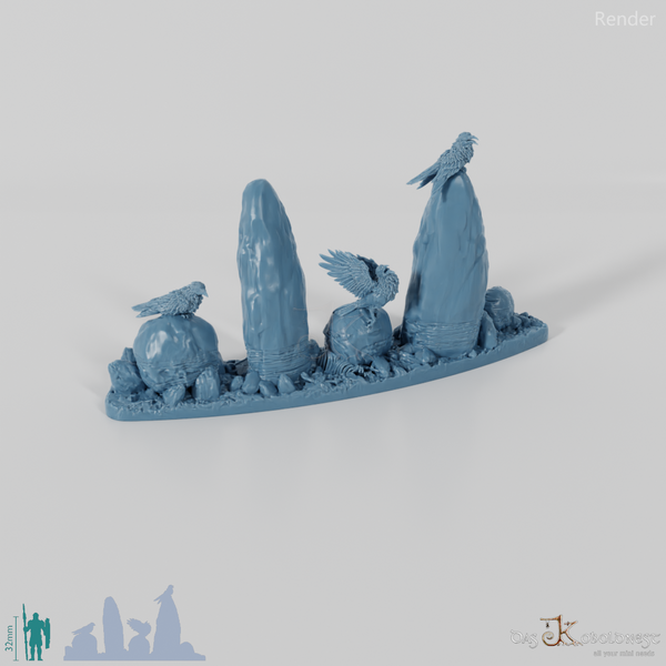 Großer Ritualkreis des Tiefenwalds - Segment G mit Raben