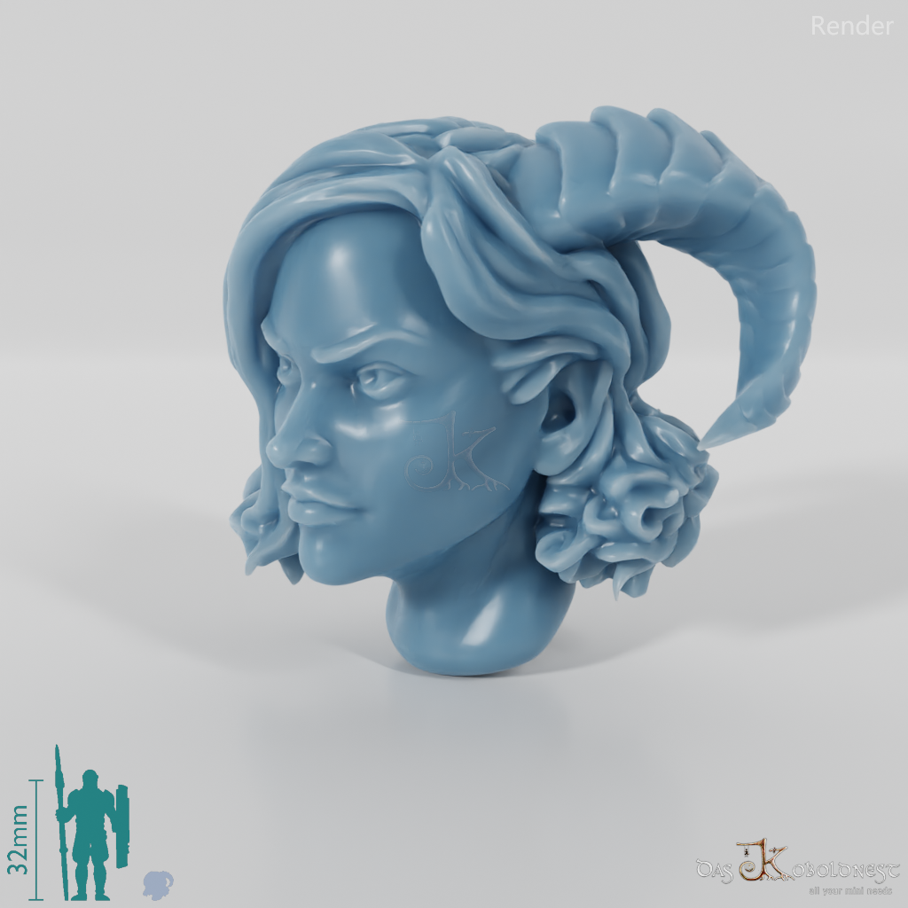 Woman's Head - Tiefling 2