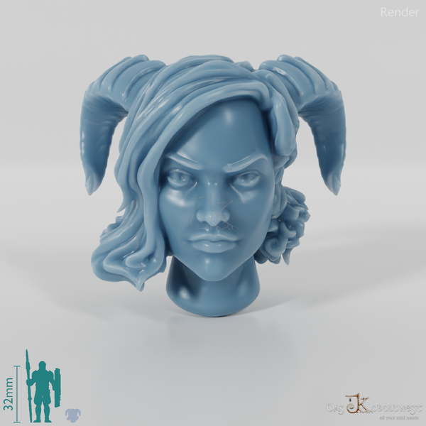 Woman's Head - Tiefling 2