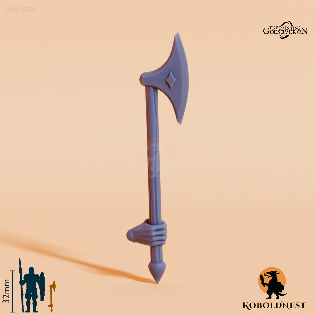 Wüstenclan-Axt C mit Hand