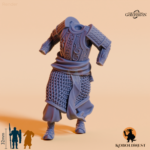 Modularer Wüstenclan Ostling-Schwertkämpfer C