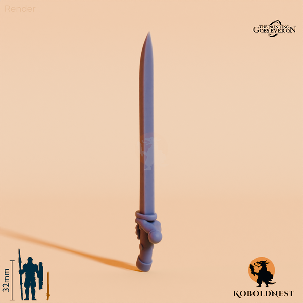 Wüstenclan-Schwert D mit Hand