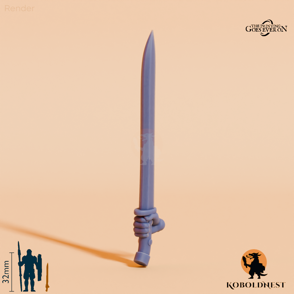 Wüstenclan-Schwert D mit Hand
