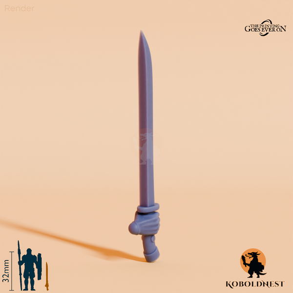 Wüstenclan-Schwert D mit Hand