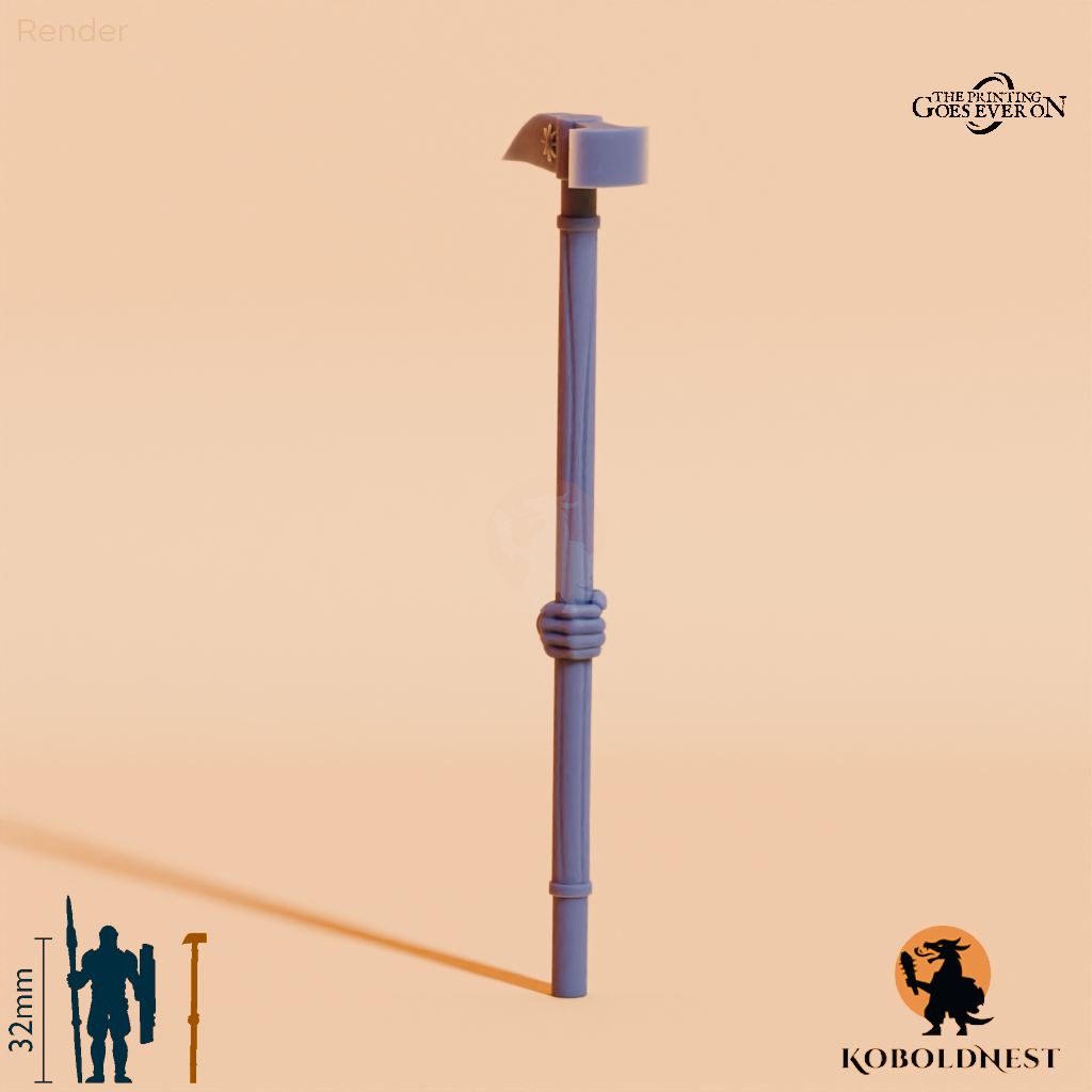 Wüstenclan-Kriegshammer A mit Hand