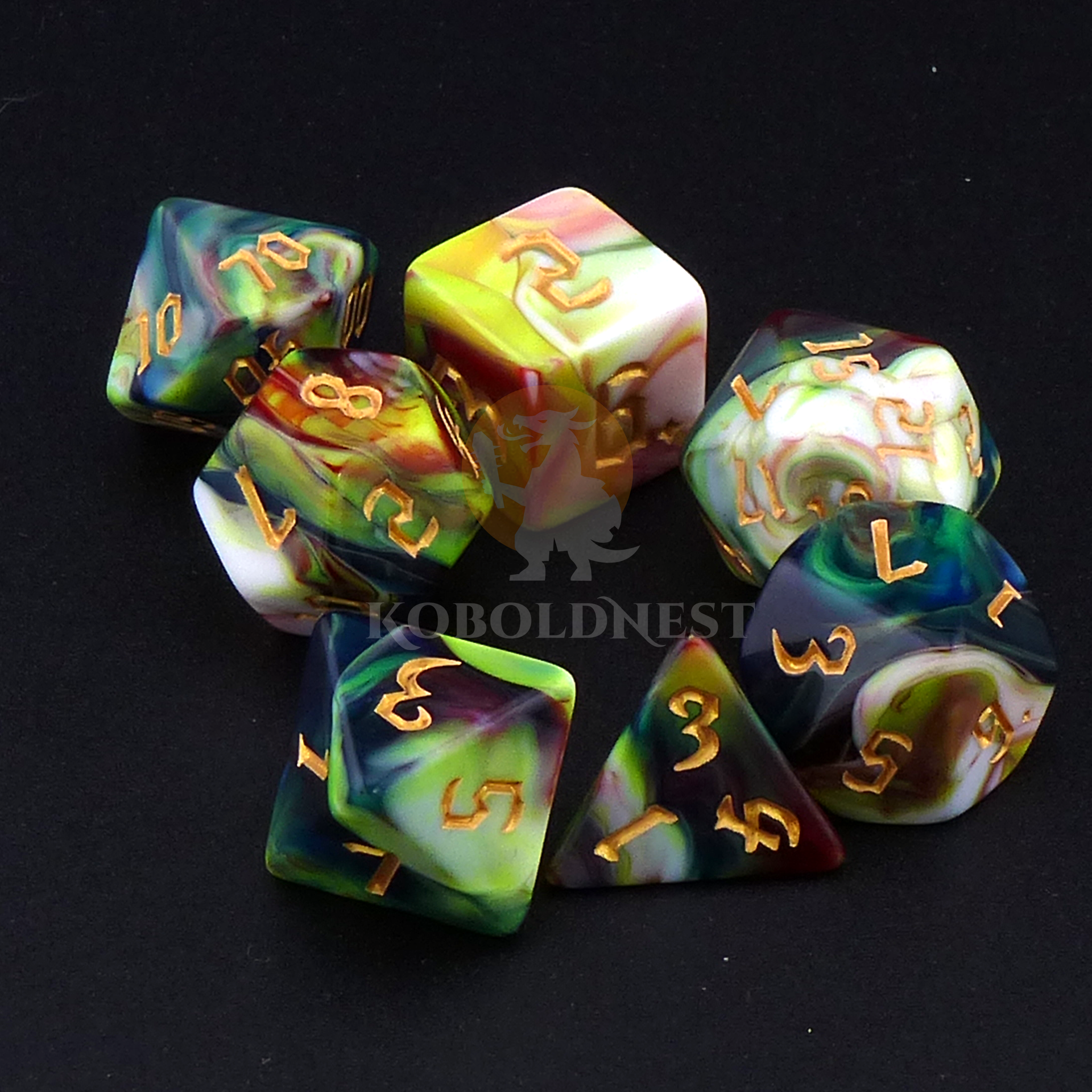 Dice_Polyhedral_Set_Standard_Green-Multicolor_Heap.png