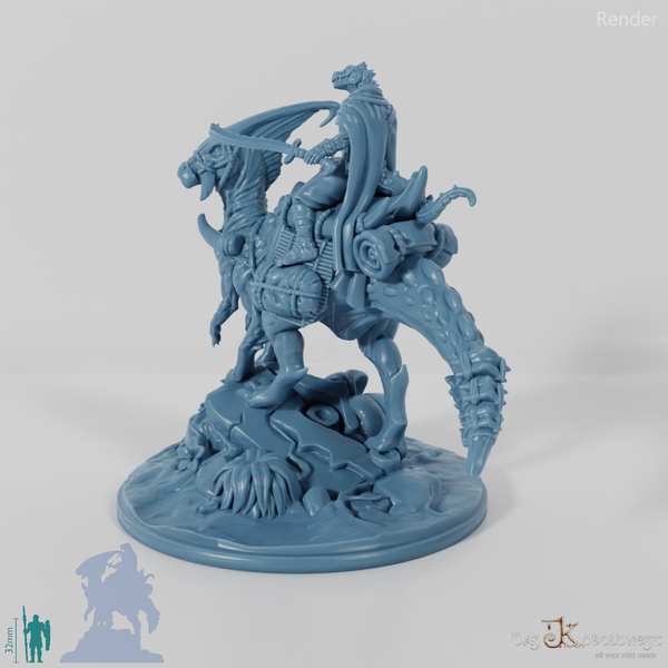 Koa, lizard people battle master with sword on JuJu