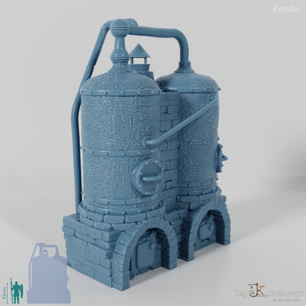 Alkoholherstellung - Doppelte Brennblase