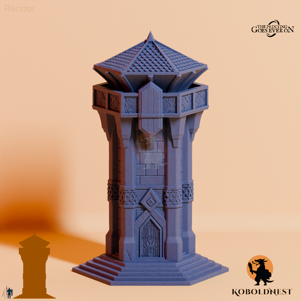 Minenzwerg-Wachturm mit Dach