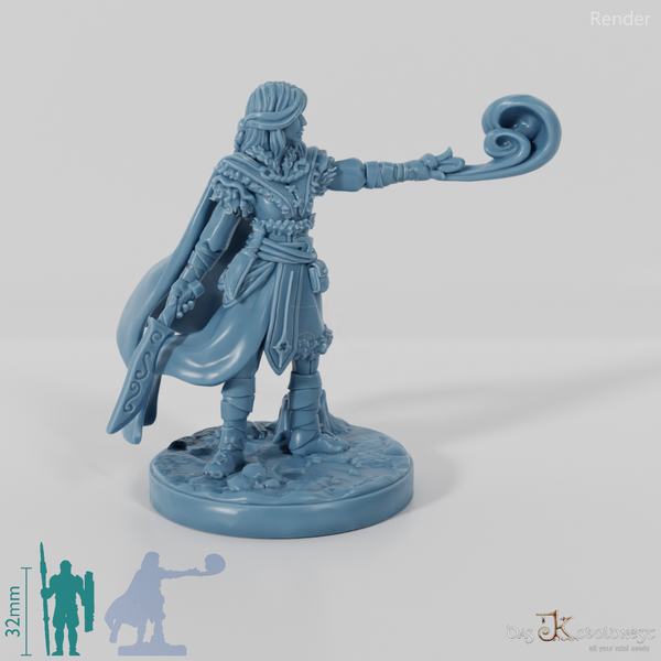 Elena, Schülerin des Nordens mit Dolch und Zauber (Pose 2)