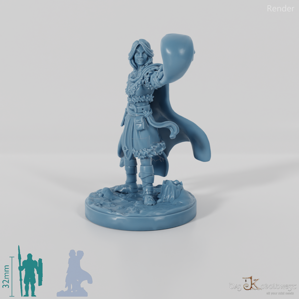 Elena, Schülerin des Nordens mit Dolch und Zauber (Pose 2)