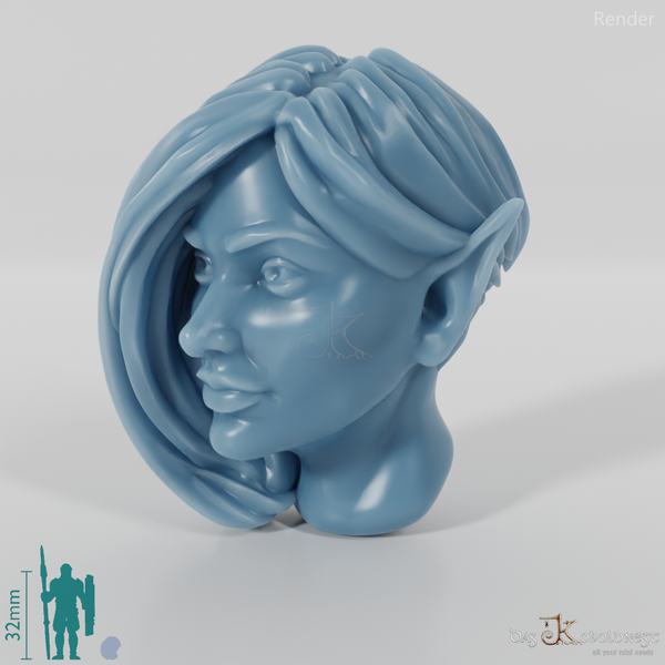 Woman's Head - Elfin Asymmetrical 2