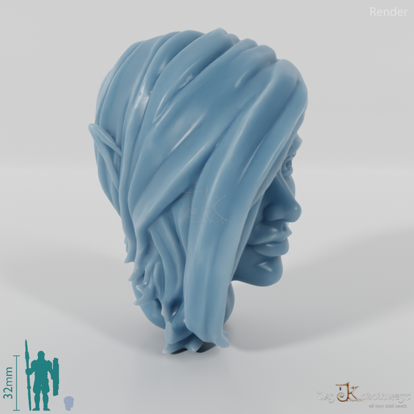 Woman's Head - Elfin Asymmetrical 2