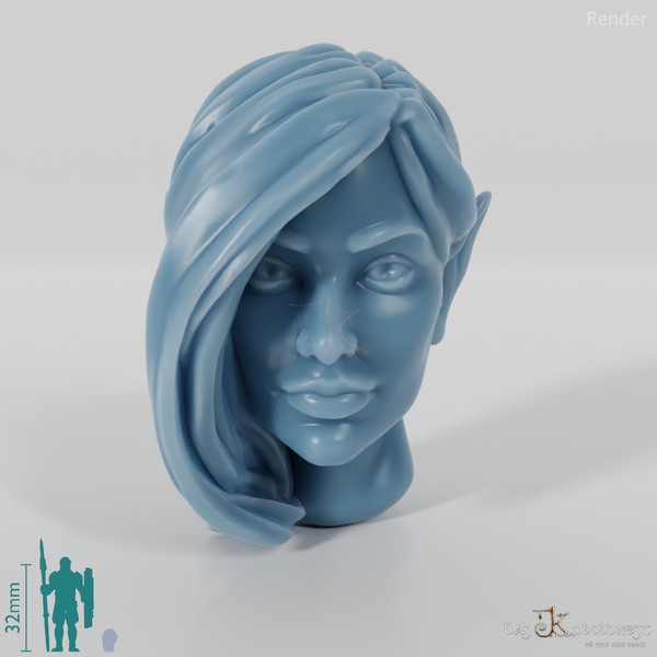 Woman's Head - Elfin Asymmetrical 2