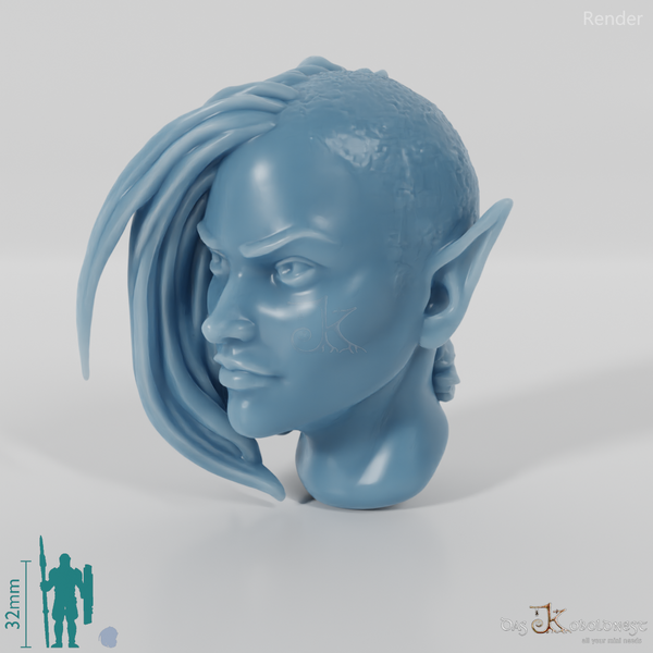 Woman's Head - Elfin Asymmetrical 3