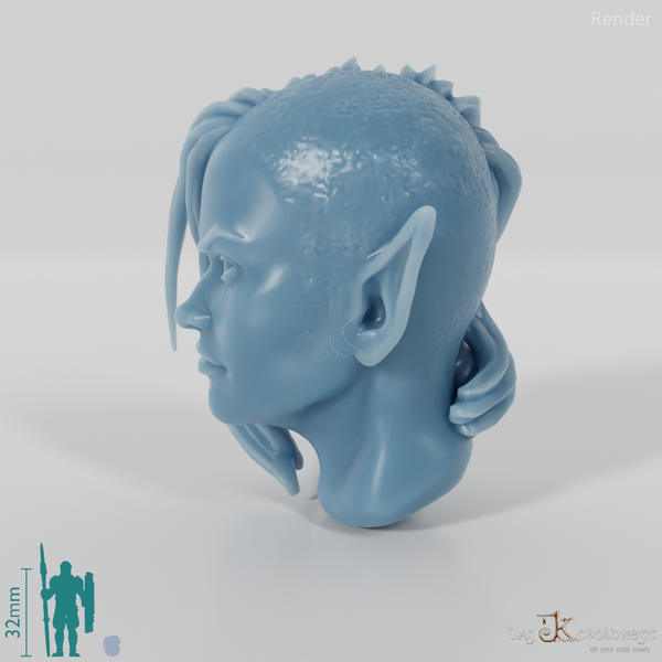 Woman's Head - Elfin Asymmetrical 3
