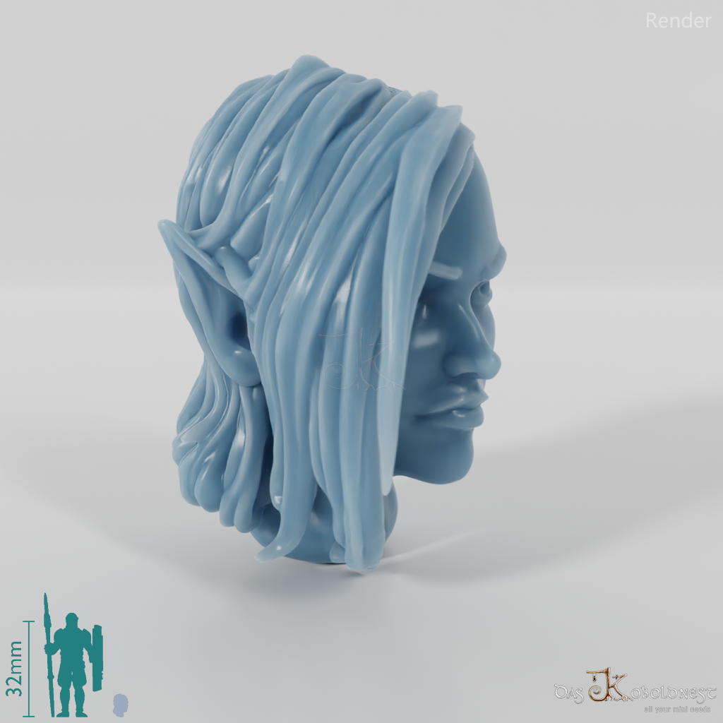 Woman's Head - Elfin Asymmetrical 3