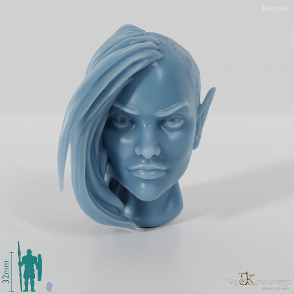 Woman's Head - Elfin Asymmetrical 3
