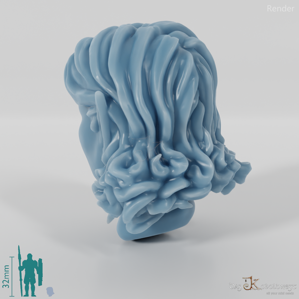 Female head - elf with light curls