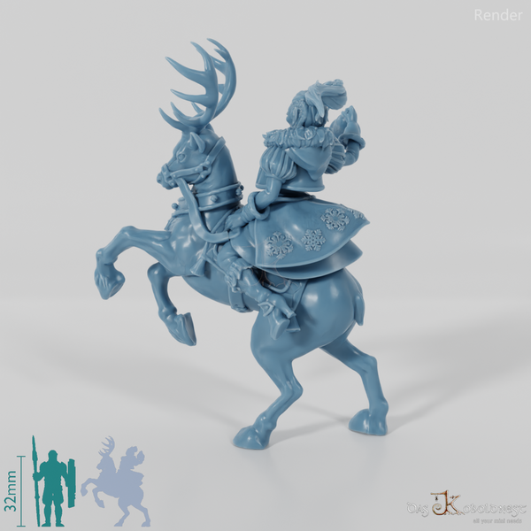 Weihnachtselfe auf Rentier