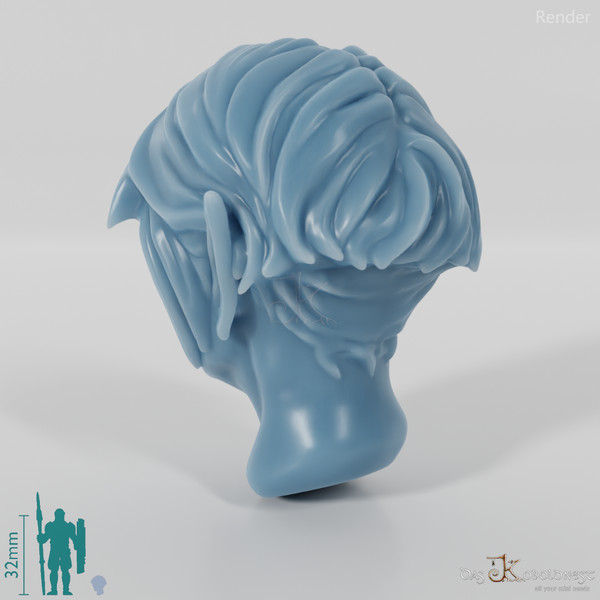 Woman's head - elf with pixie cut 2