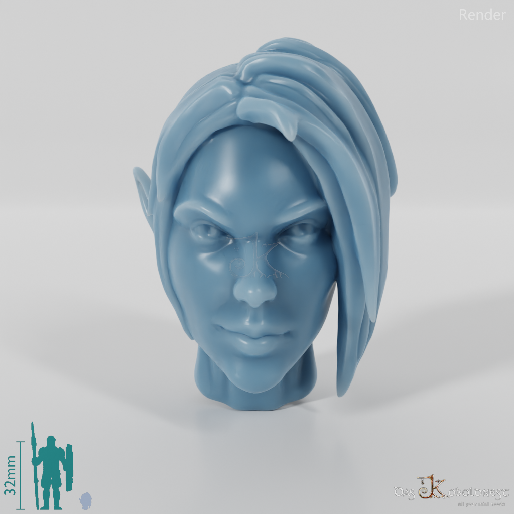 Woman's Head - Elfin Asymmetrical 1