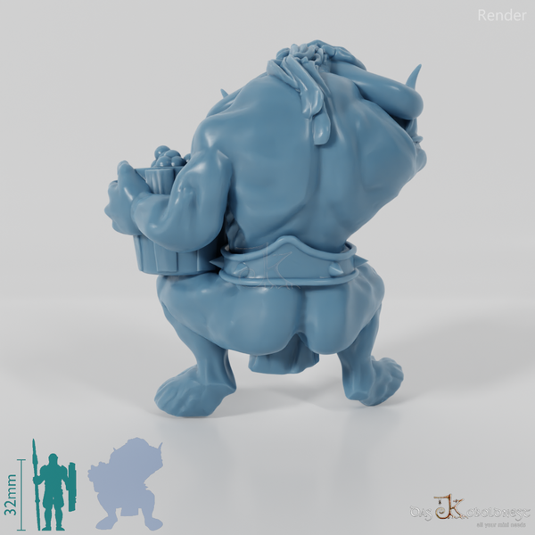 Horrified Minotaur with popcorn