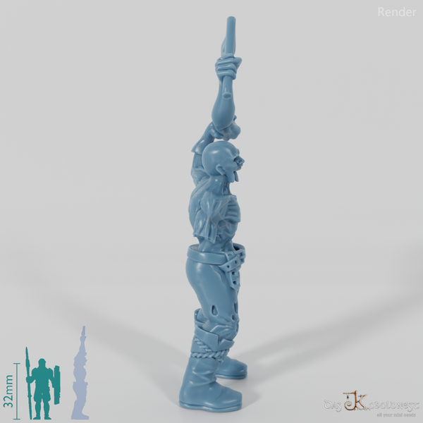 Zombie mit Arm mit Fähnchen