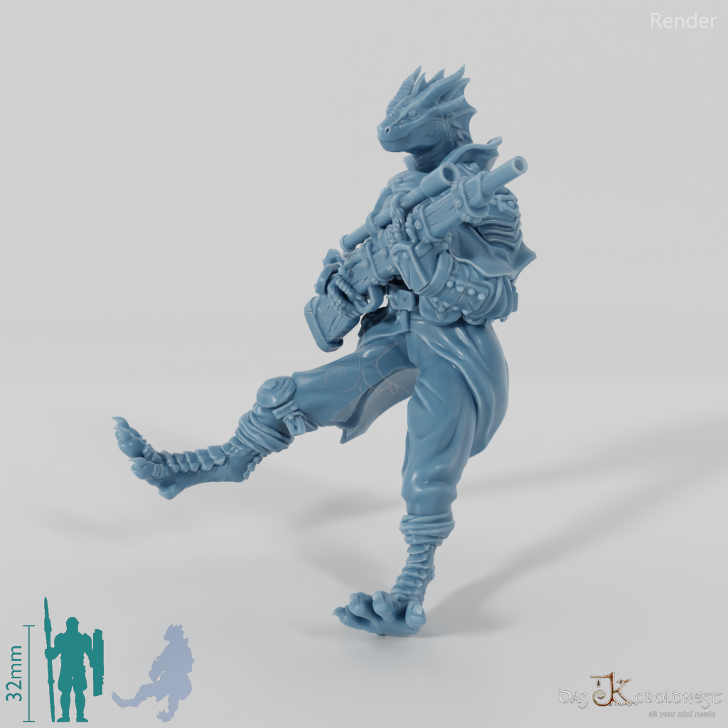 Dragonborn Rifleman - Riding Pose