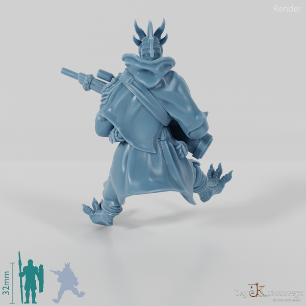 Dragonborn-Gewehrschützin - Reiterpose