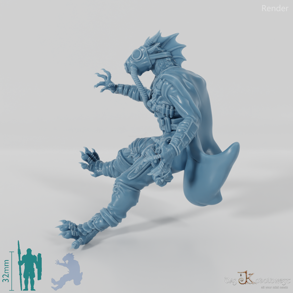 Konala Drax, Dragonborn Smoke Mage - Riding Pose