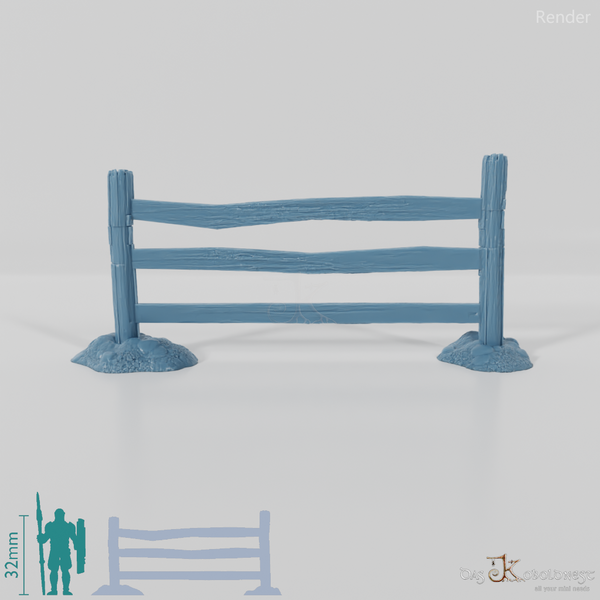 Zaun - Gerader Koppelzaun