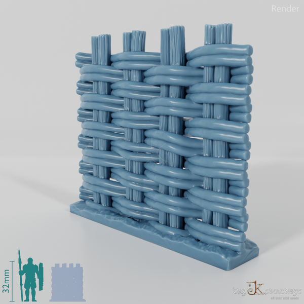 Fence - Curved wattle fence