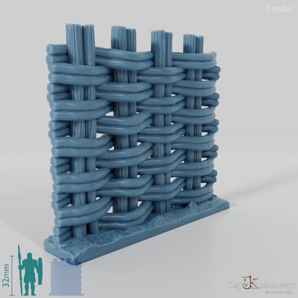 Fence - Curved wattle fence