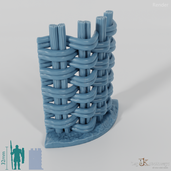 Zaun - Gerader Flechtzaun