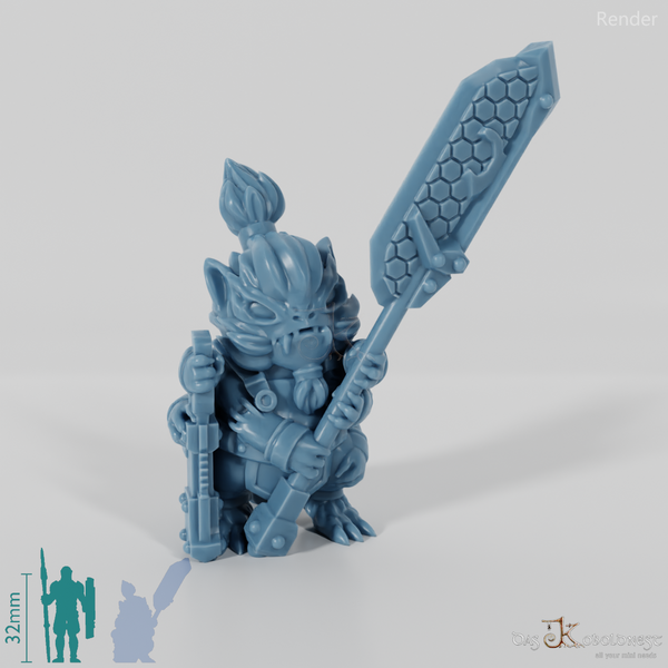 Pelziger außerirdischer Krieger