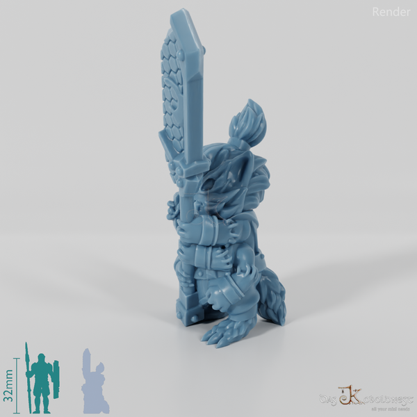 Pelziger außerirdischer Krieger