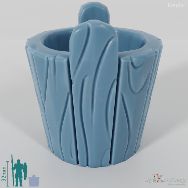 Vessel - Empty wooden bucket