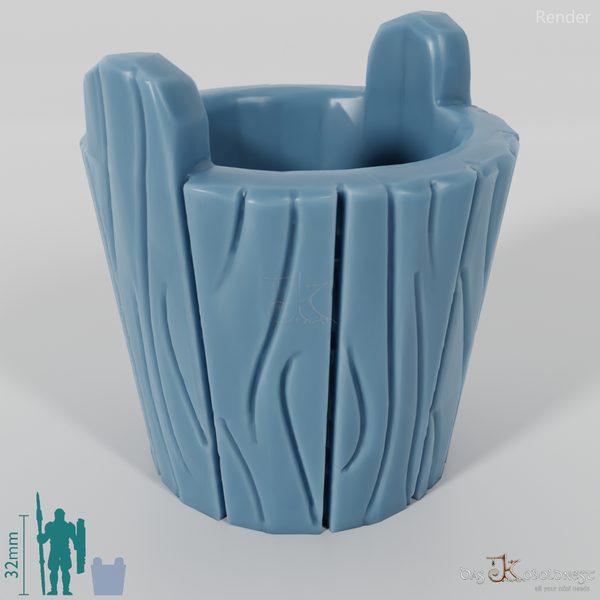 Vessel - Empty wooden bucket