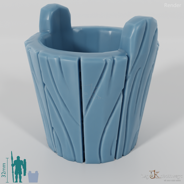Vessel - Empty wooden bucket