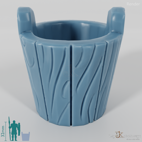 Vessel - Empty wooden bucket