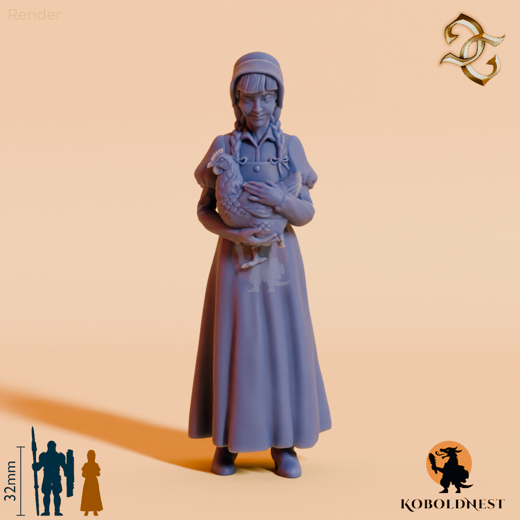 Ginger, Mädchen mit Huhn